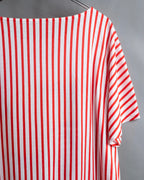 "Christian Dior" Stripe pattern front print tunic