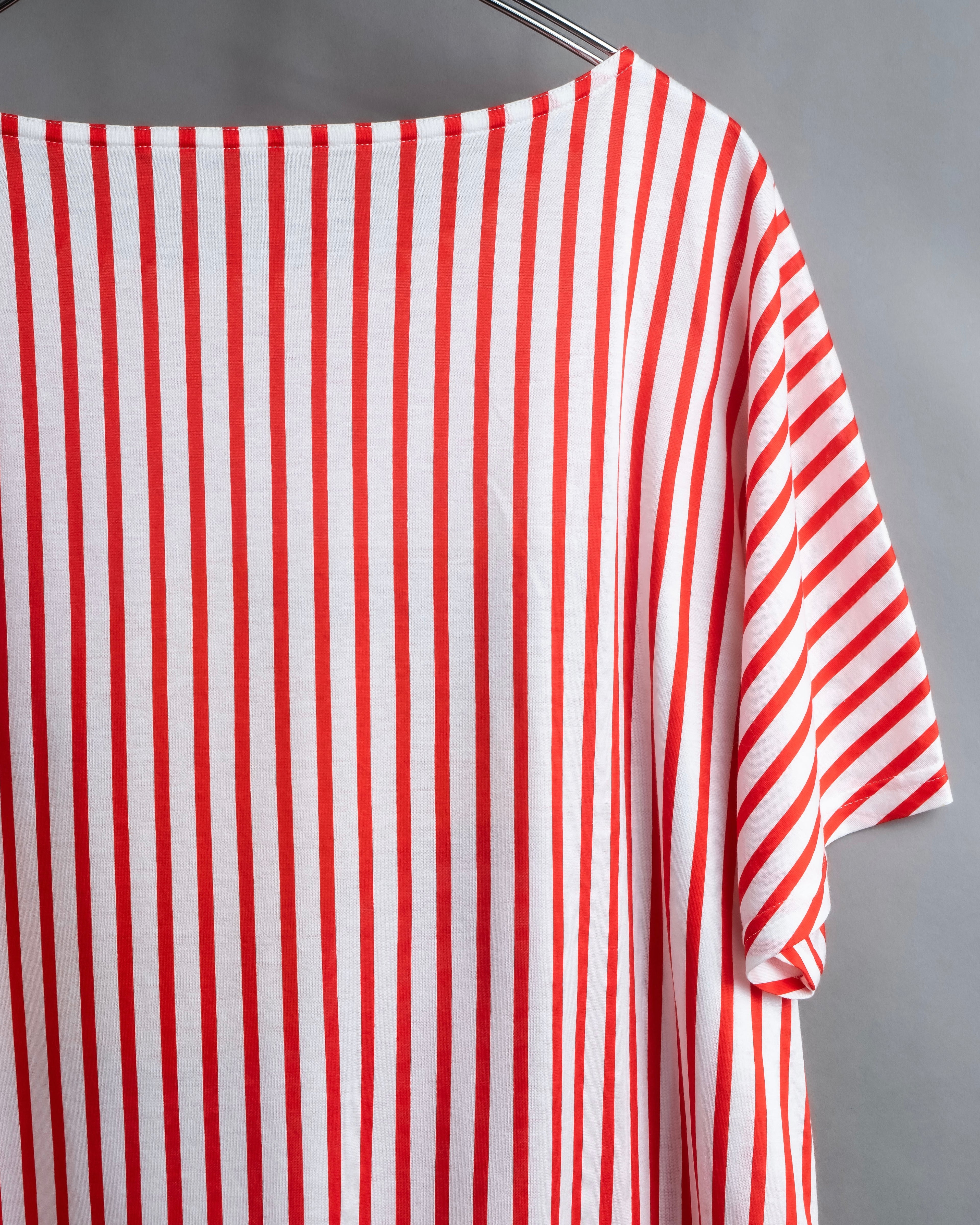 "Christian Dior" Stripe pattern front print tunic