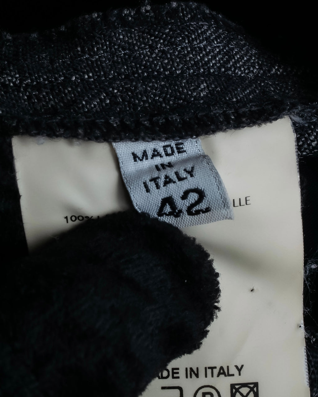 "Maison Martin Margiela" Geometric pattern high waist slim slacks