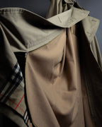 "BURBERRYS" Traditional detail double-breasted stand color trench coat