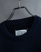 "MAISON MARGIELA" 16AW elbow patch design navy color knit