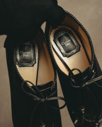 -SPECIAL- “Christian Dior” 00’s Ornate metal heel lace-up ankle boots