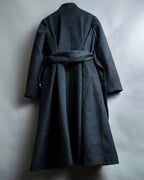 "RUIRUE BOUTIQUE" Shawl collar flare silhouette coat