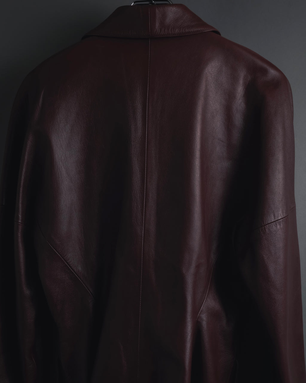 "LOEWE" 80’s-90’s nappa leather shawl-collar jacket