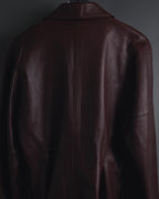 "LOEWE" 80’s-90’s nappa leather shawl-collar jacket