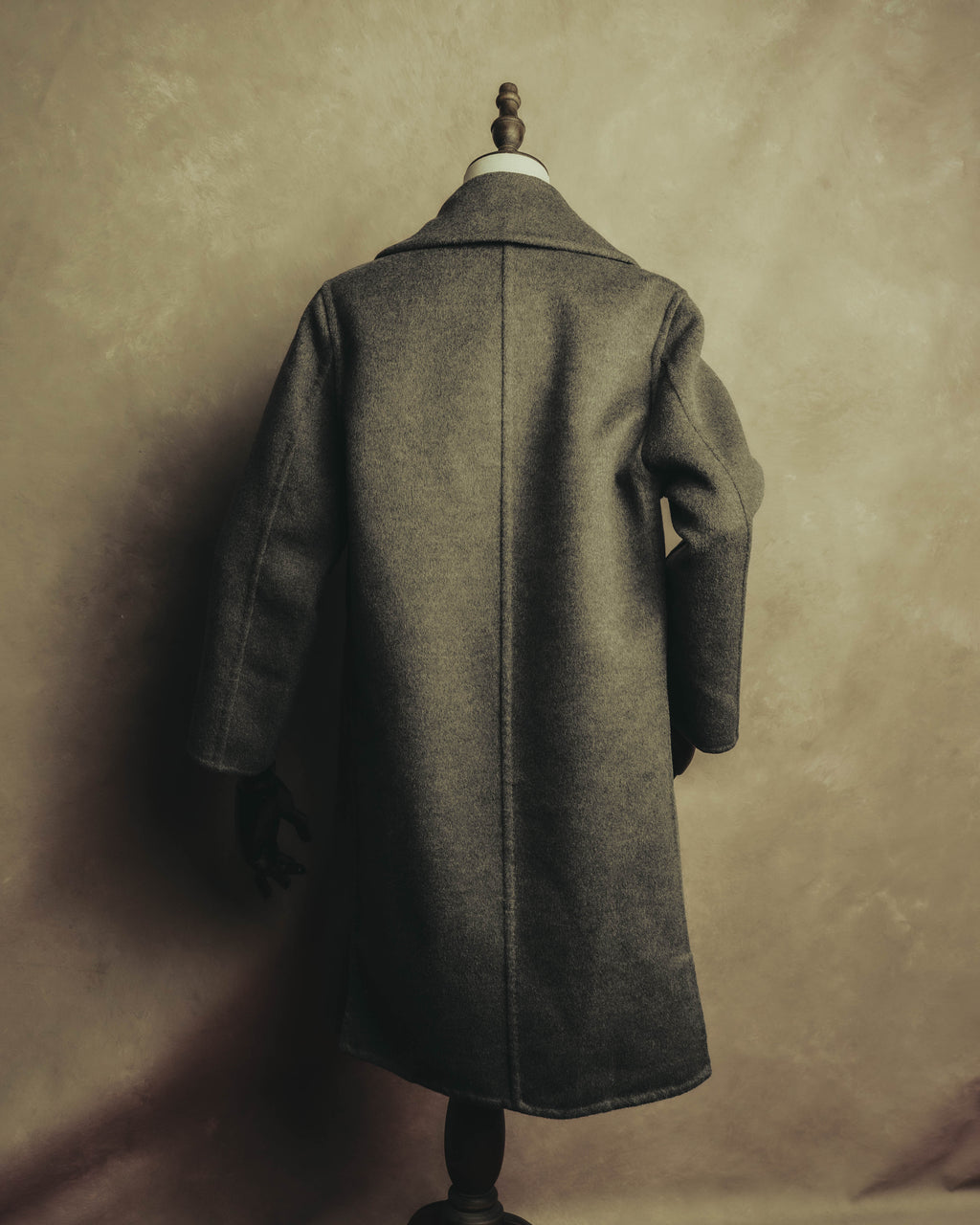 “BALENCIAGA” 00’s-10’s Wool angora wide-lapel coat