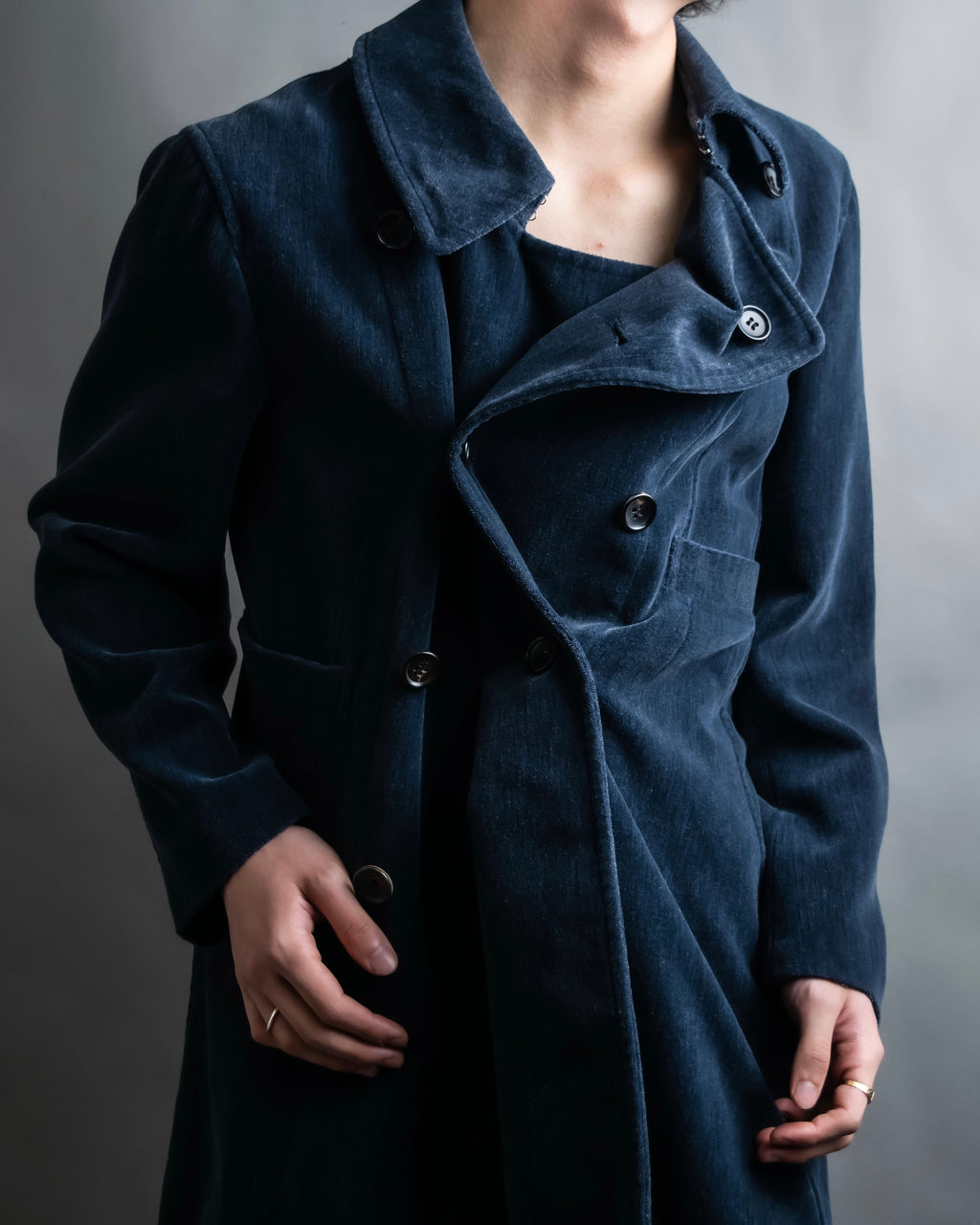 "Comme des garçons robe de chambre" Beautiful velour double half coat
