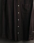 -SPECIAL- “HERMES” 90’s-00’s Windowpane checked sellier button shirt