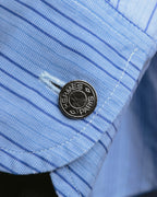 "Hermès" 90's-00's Striped cotton button-down shirt