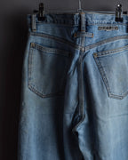 "JEAN PAUL GAULTIER JEANS" Beautiful fade button fly straight denim