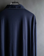 "CELINE" Piping design blue pajama set up