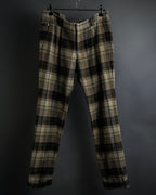 "GUCCI" Brushed check pattern tapered pants
