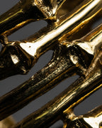 "YVES SAINT LAURENT" Skeletal arm shape design gold bangle