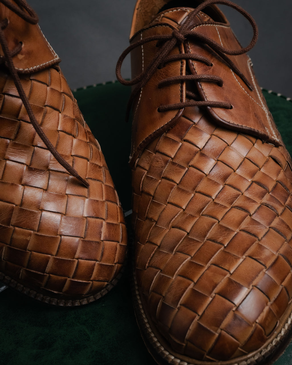 “vintage“ 90’s-00’s Handwoven derby shoes