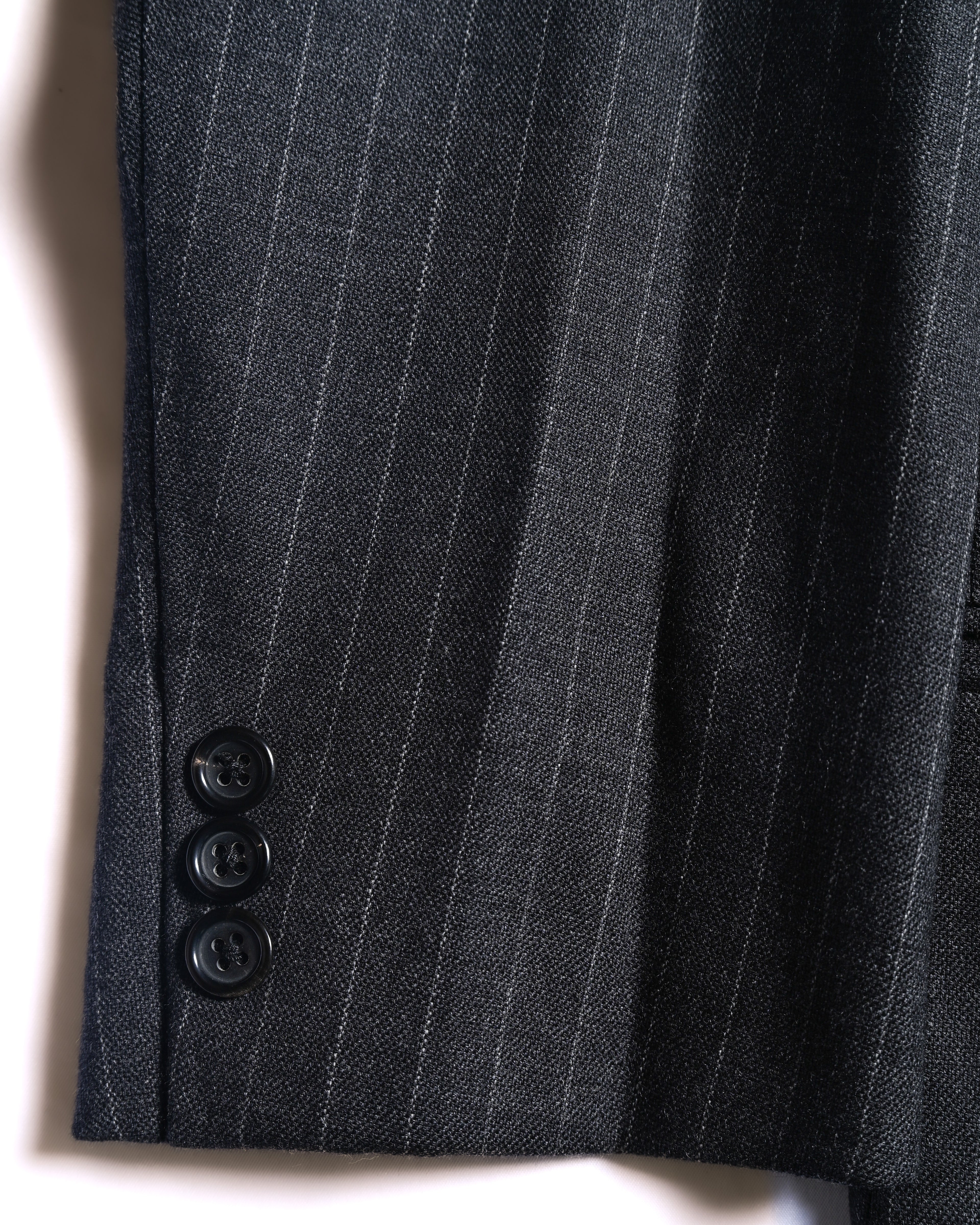 GIORGIO ARMANI/ Oversized Stripe Single Breasted 3B Tailored Jacket Gray