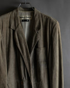 "GIORGIO ARMANI" Brushed shades suede leather long coat