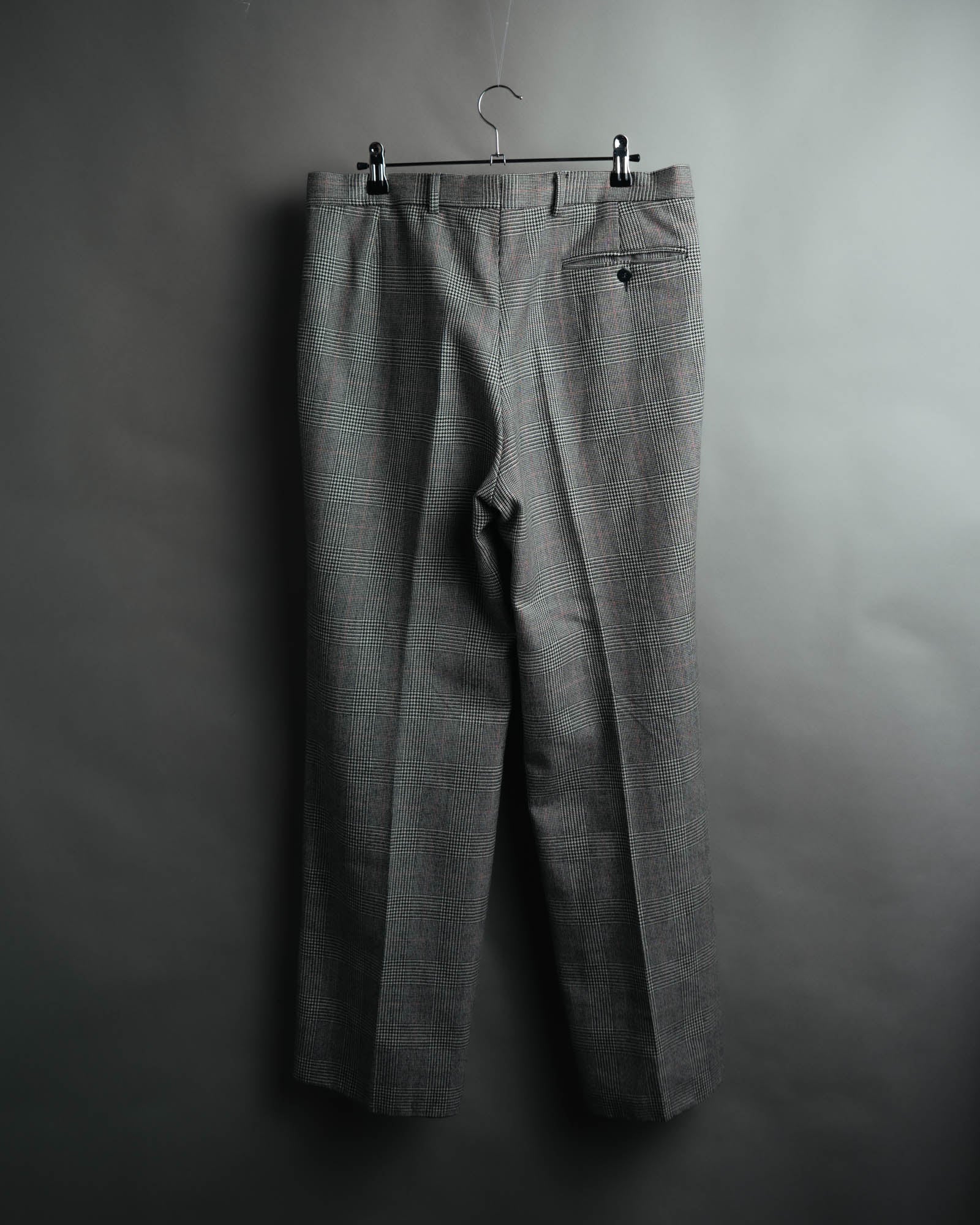 -MOOD MILLÉSIMES- 80’s-90’s Prince of Wales check wool double-breasted setup suit