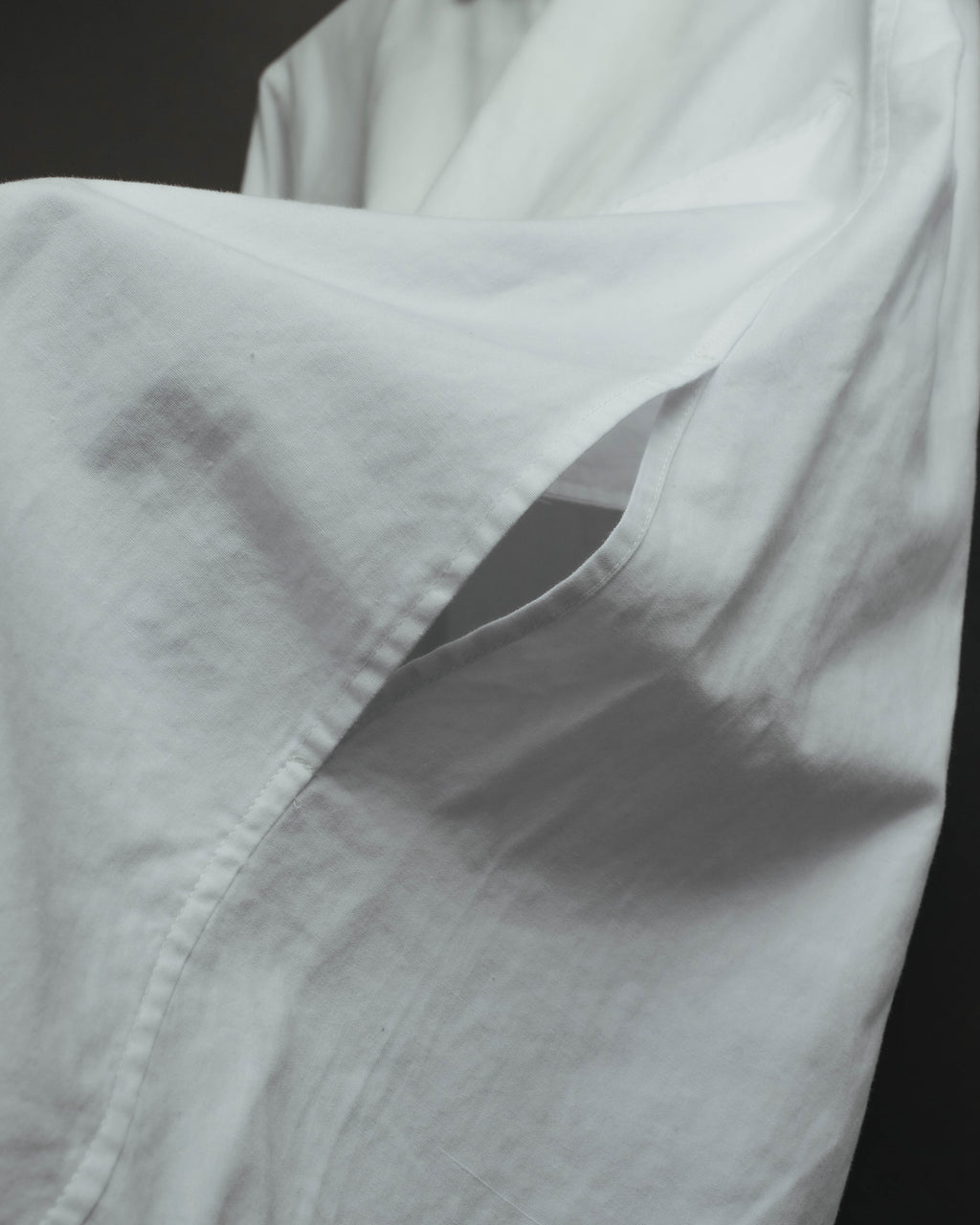 "Y's" 90's-00's Open collar long cotton shirt coat