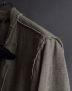 "Dolce & Gabbana" Raw edge frayed linen tailored jacket