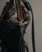 -SPECIAL- “VALENTINO GARAVANI” 2014-2016 lace embellished fringe frame bag