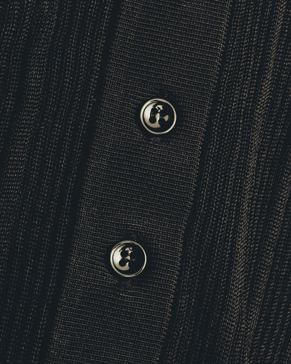 "SAINT LAURENT PARIS" 2020's Sheer ribbed silk blend polo cardigan