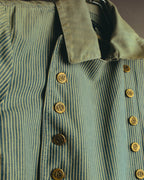 -SPECIAL- "Ralph Lauren" 00's Hickory stripe cotton double-breasted marine jacket