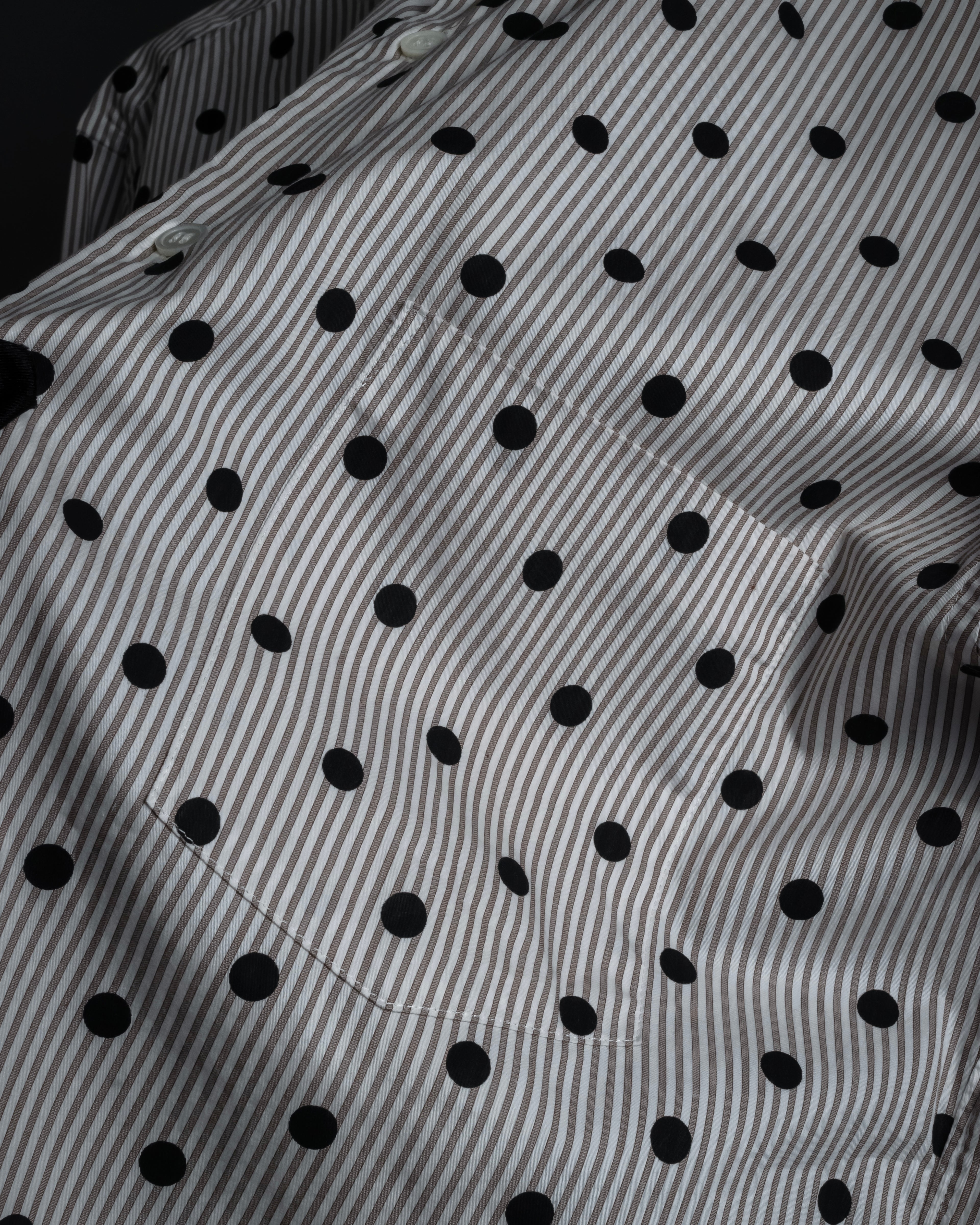 “COMME des GARÇONS HOMME DEUX” 17AW Polka dot stripe shirt