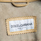 "Dolce & Gabbana" Tanned genuine leather front switching jacket