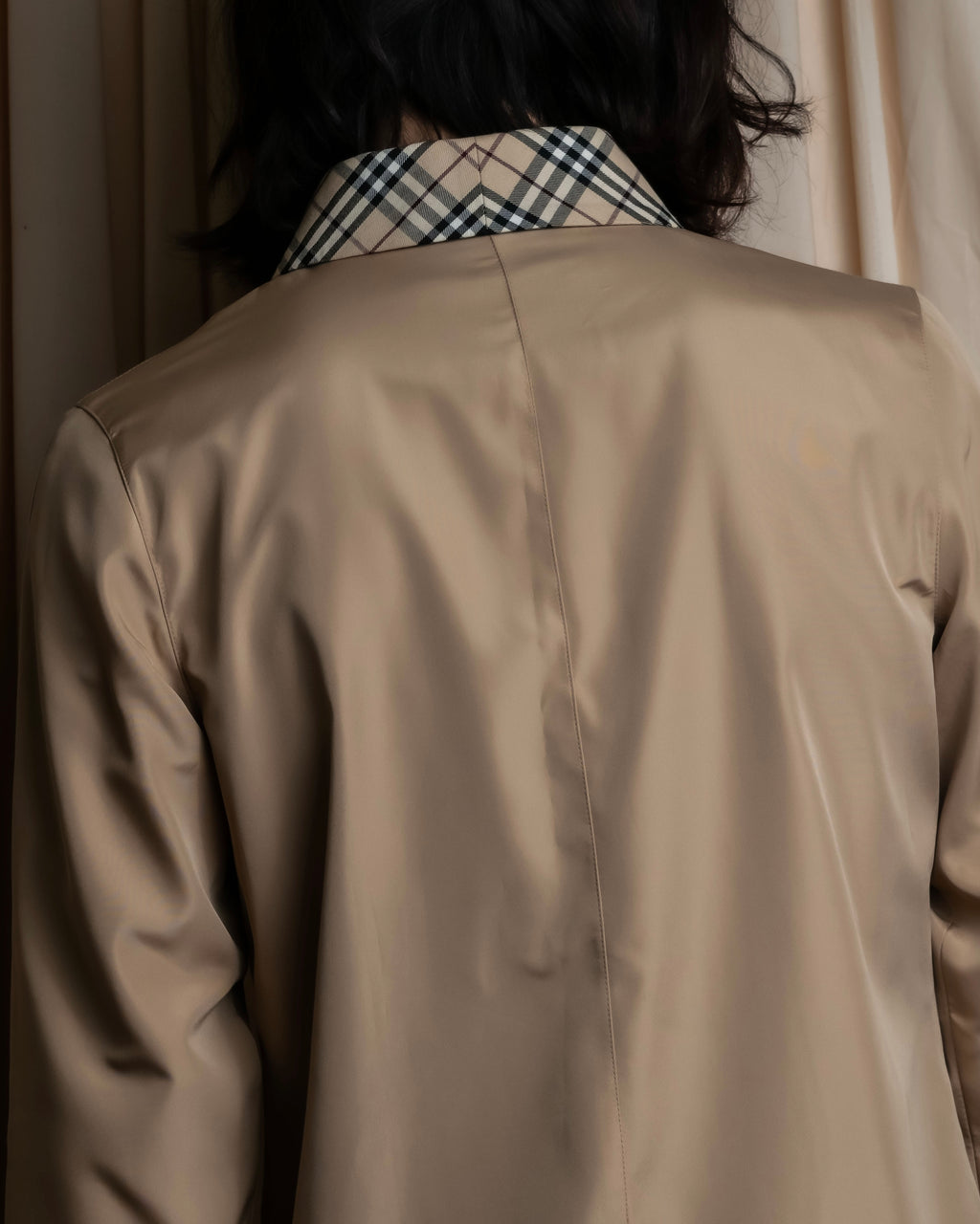 "BURBERRYS" Check reverse design short blouson