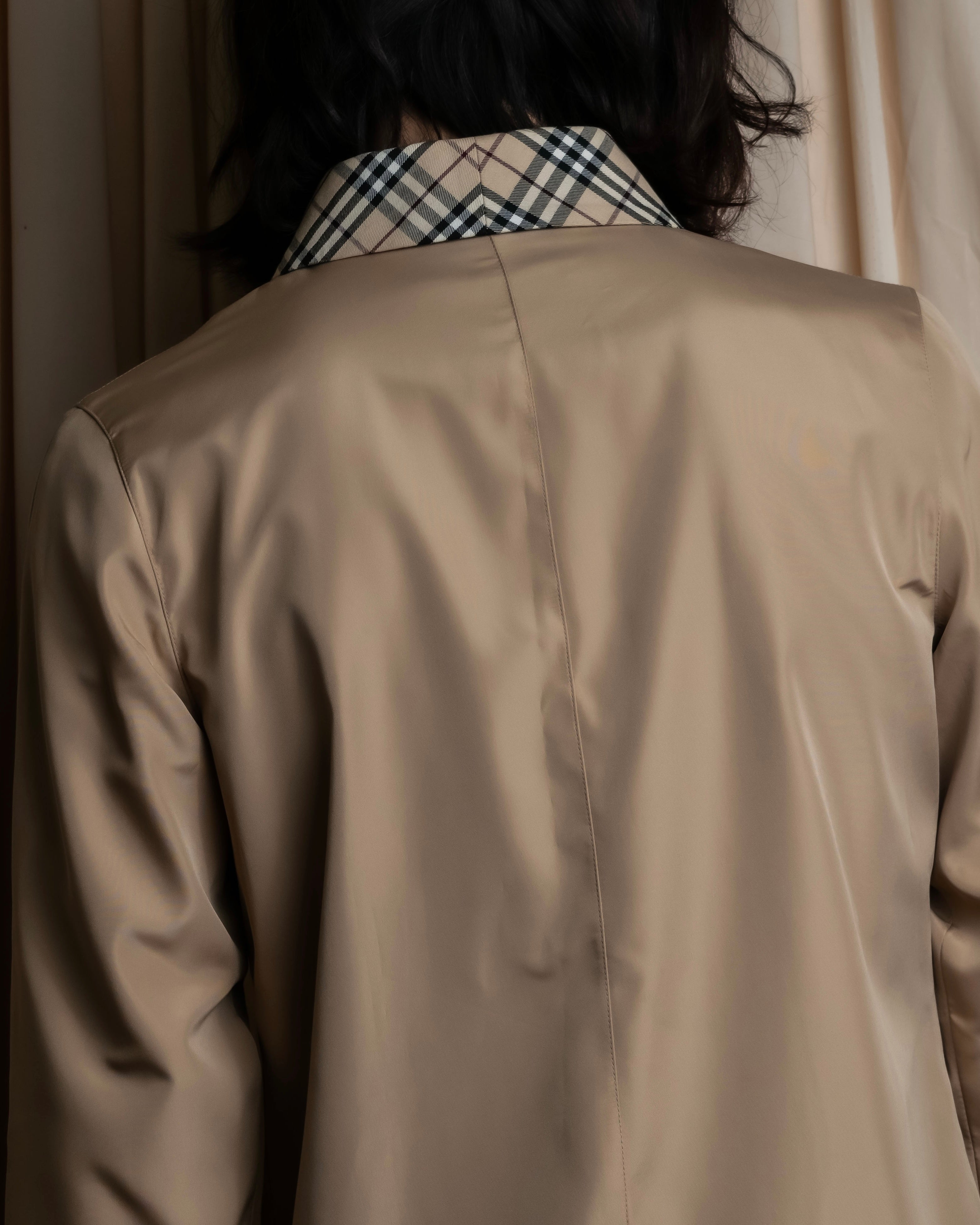 "BURBERRYS" Check reverse design short blouson