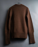 "HERMES" 100% cashmere V neck design knit