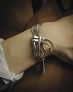 -SPECIAL- “HERMÈS” 70’s-90’s Étrier multi chain bracelet