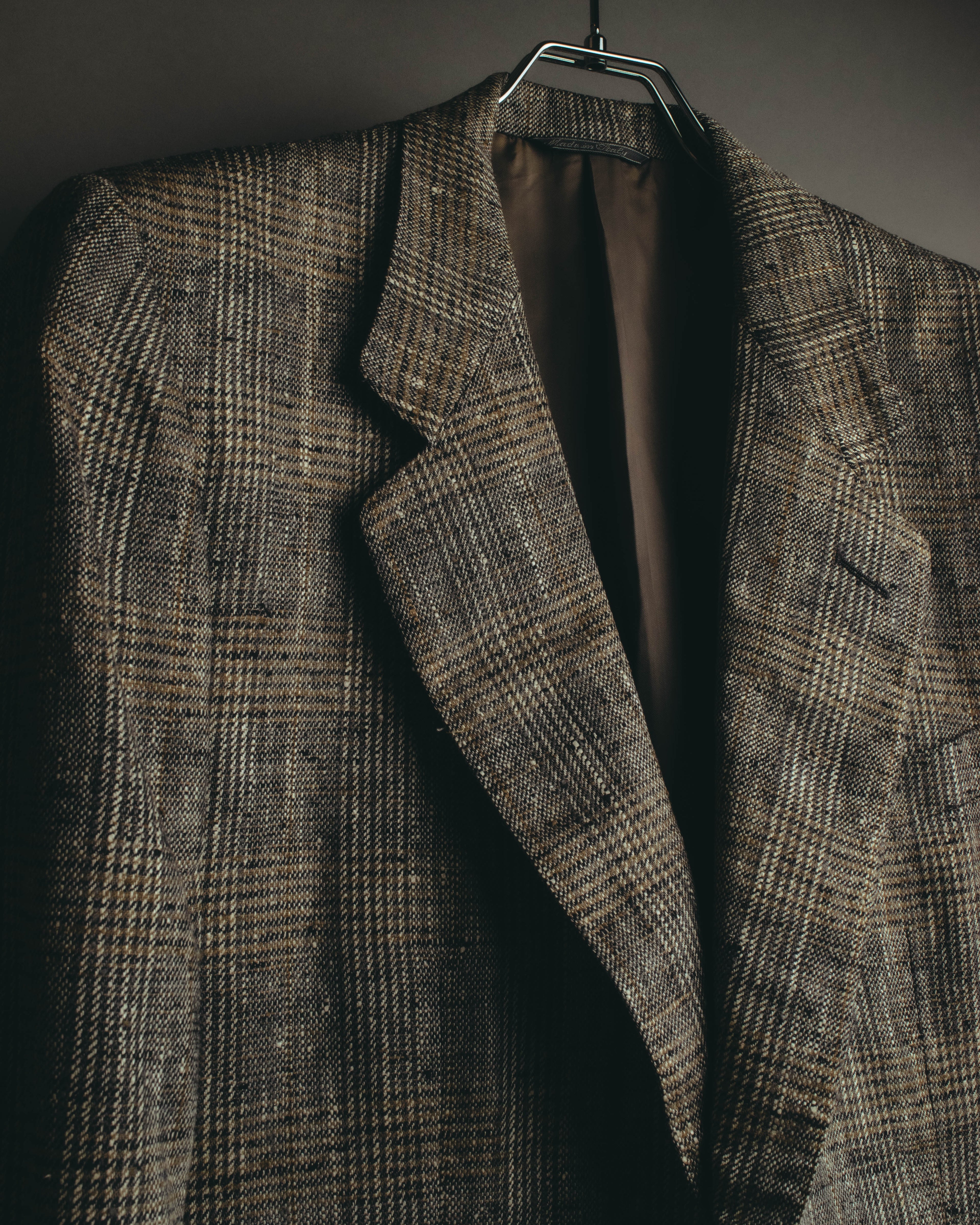 "Ermenegildo Zegna" 80's-90's Textured silk single-breasted blazer