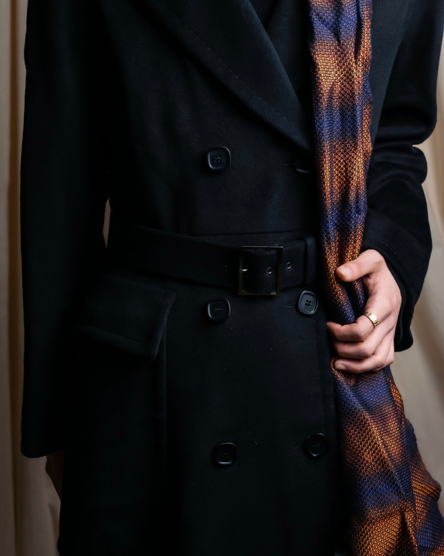 "Max Mara" Belted double breasted maxi trench coat