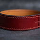 "HERMES" Margiela period burgundy leather bracelet