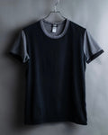 "DOLCE &amp; GABBANA" Black and grey bicolor short sleeve T-shirt