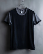 "DOLCE & GABBANA" Black and grey bicolor short sleeve T-shirt