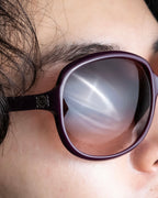 "LOEWE" Butterfly frame wine red sunglasses