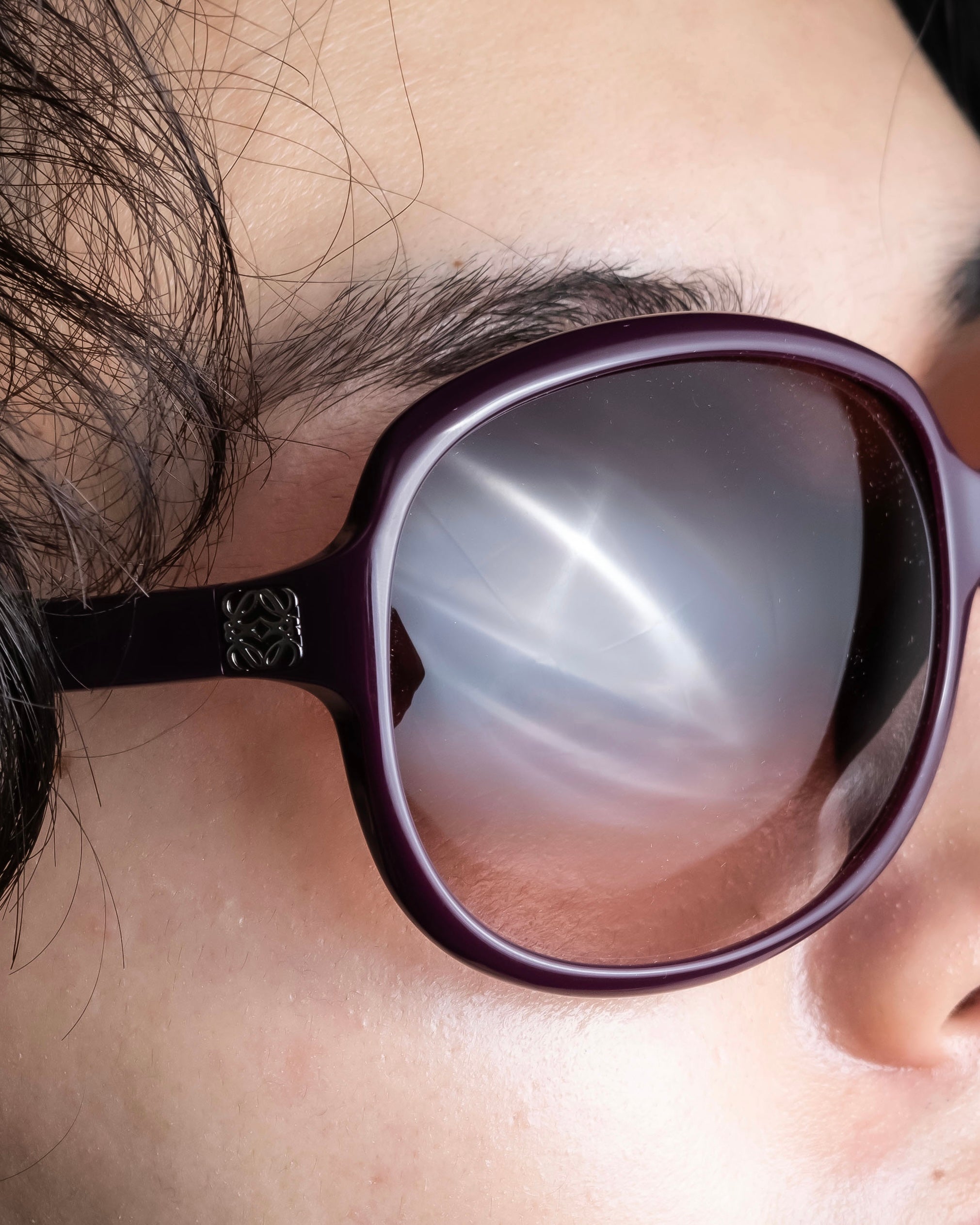 "LOEWE" Butterfly frame wine red sunglasses