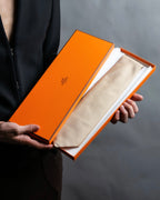 “HERMES” Double line patterned silk tie