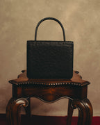 "Christian Dior" 70's-80's Ostrich textured leather handbag