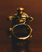 "CELINE" 80's-90's Sculptural turtle motif ring