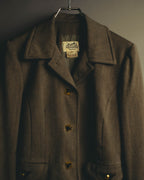–SPECIAL– "Hermès" 70's-80's Equestrian wool tailored jacket
