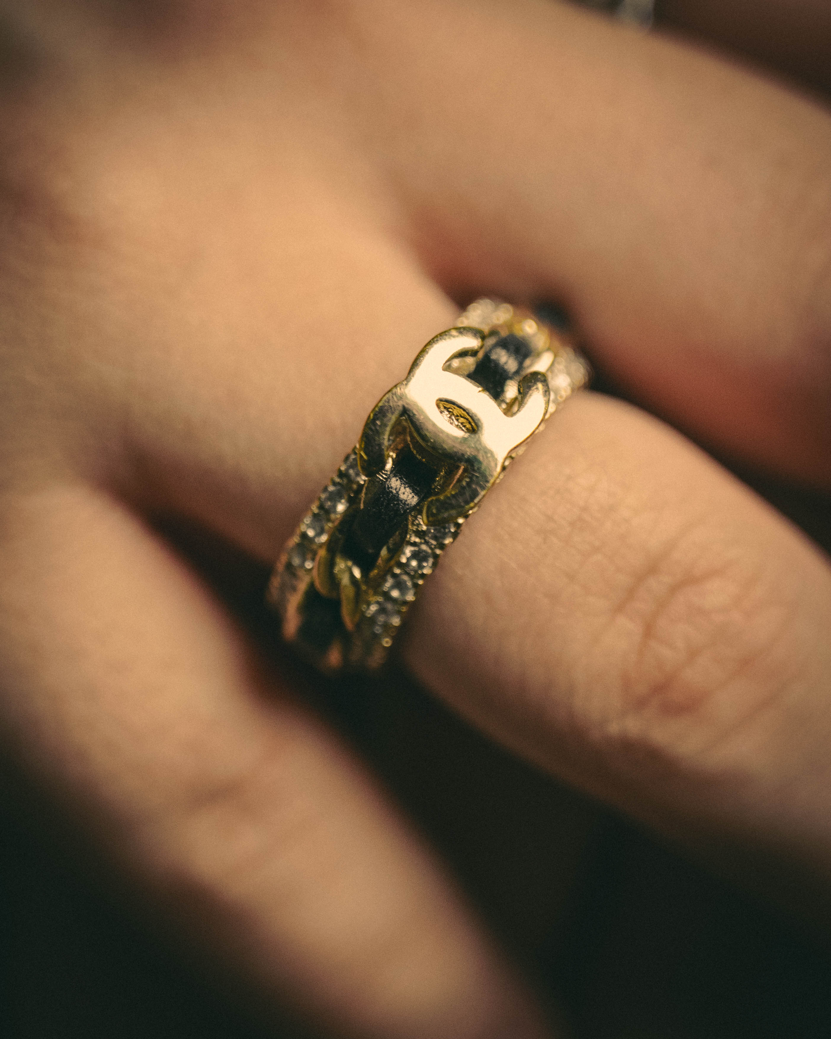 -SPECIAL- "CHANEL" Embellished costume jewelry ring