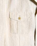 Dolcis/ Linen Blended Oversized Safari Jacket White