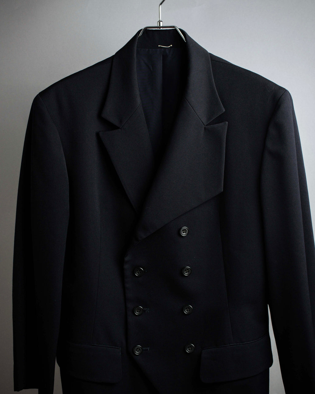 "Y's" 94AW sharp lapel cut design double-breasted jacket