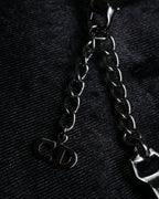"Christian Dior" Logo design charm ribbon tie bracelet