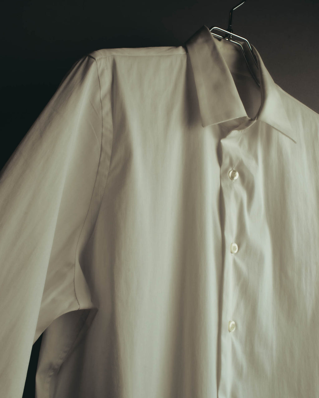 -SPECIAL- "PRADA" 10's-20's Stretch cotton silk-touch dress shirt