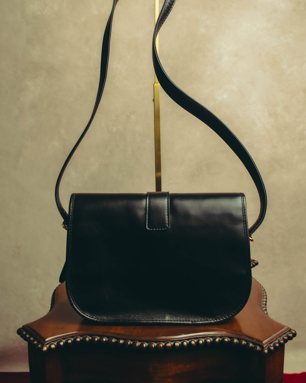 “CELINE” 90’s-00’s Ring lock leather shoulder bag