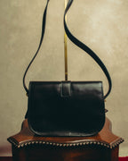 “CELINE” 90’s-00’s Ring lock leather shoulder bag